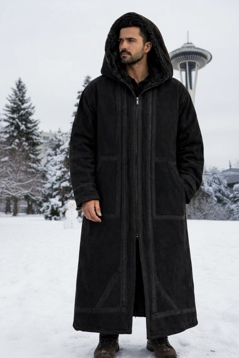 Syrian Farwa Fur Coat — Premium Hooded Winter Coat – Al-Sahib LLC