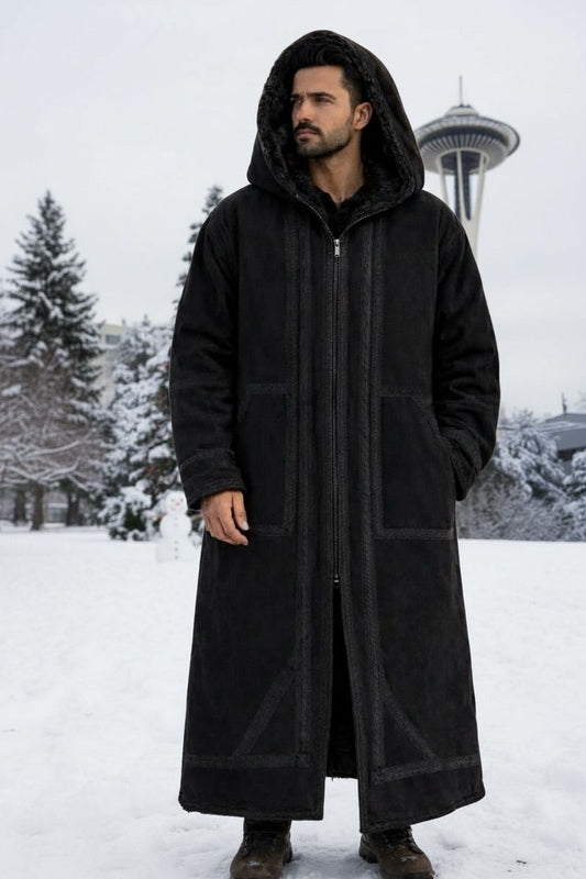 Syrian Farwa Fur Coat — Premium Hooded Winter Coat