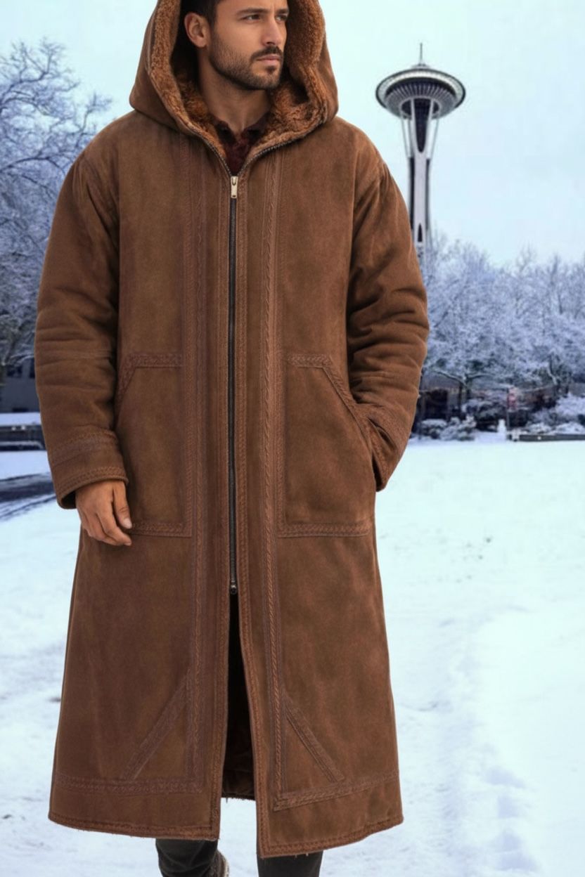 Syrian Farwa Fur Coat — Premium Hooded Winter Coat