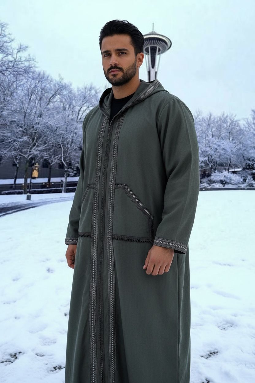 Syrian Farwa Fur Coat — Premium Hooded Winter Coat