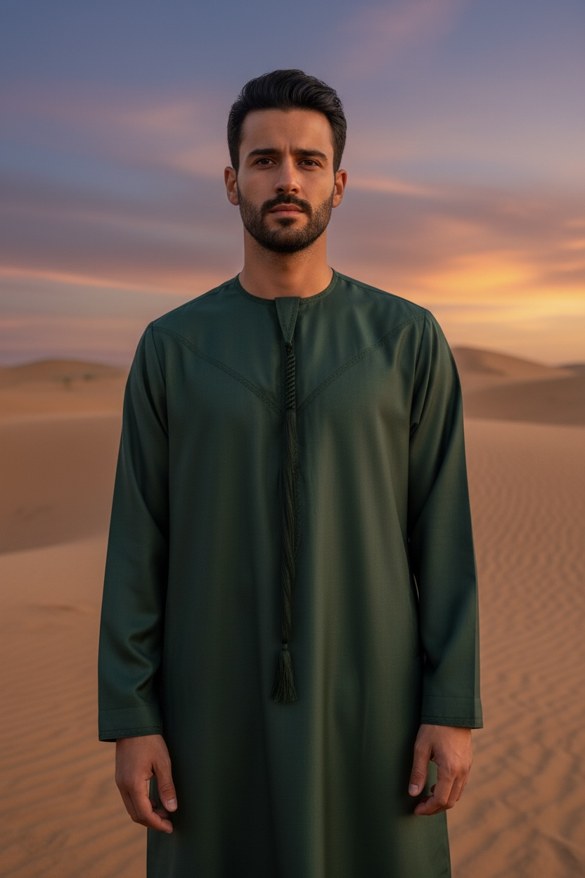 Classic Emarati Thobe – Cashmere Wool Blend