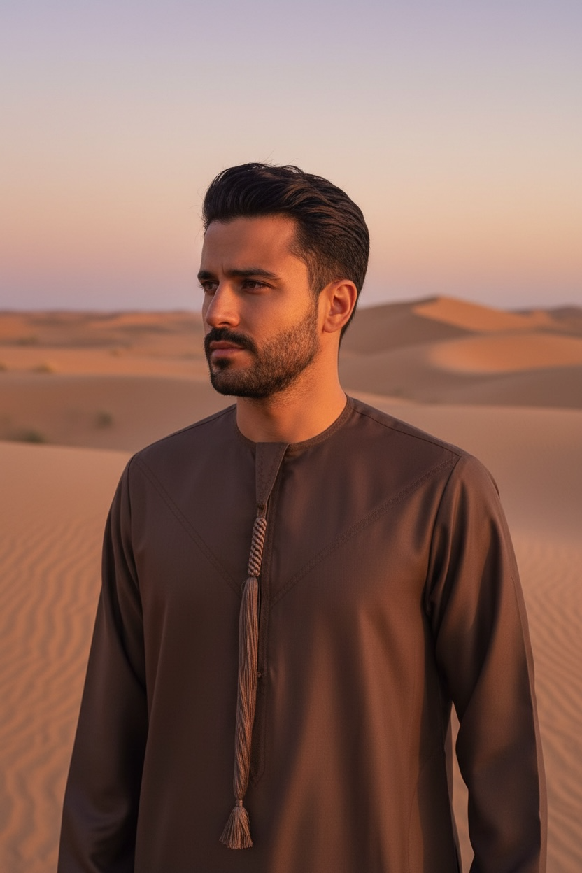 Classic Emarati Thobe – Cashmere Wool Blend