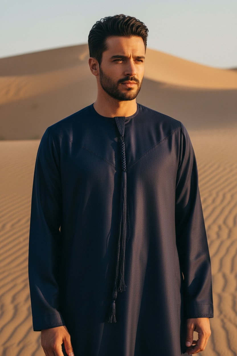 Classic Emarati Thobe – Cashmere Wool Blend